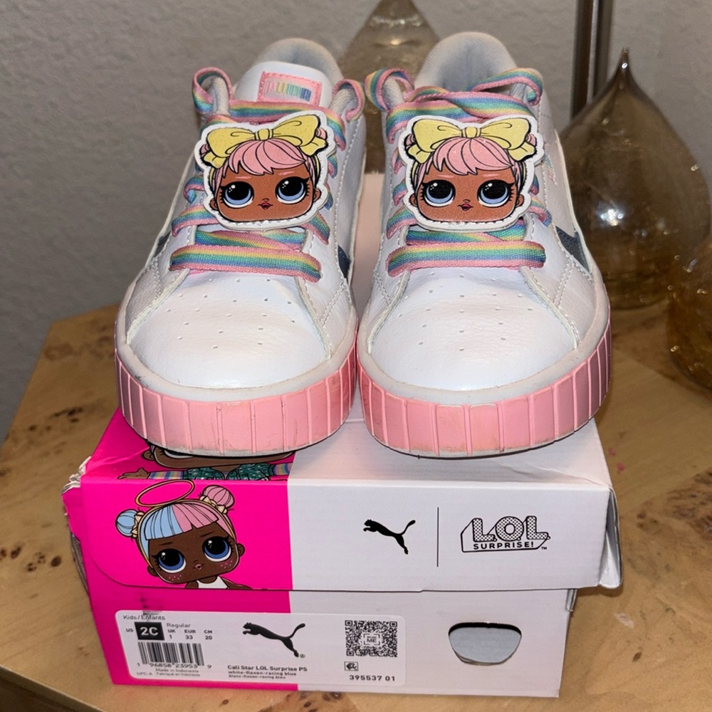 Puma Kids LOL Surprise Sneakers - Pink and White